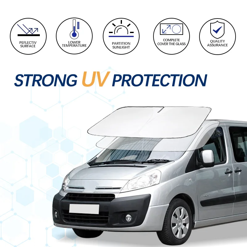Windshield Sun Shade For Citroen Jumpy MPV Foldable Blocks UV Rays Keep Car Cooler