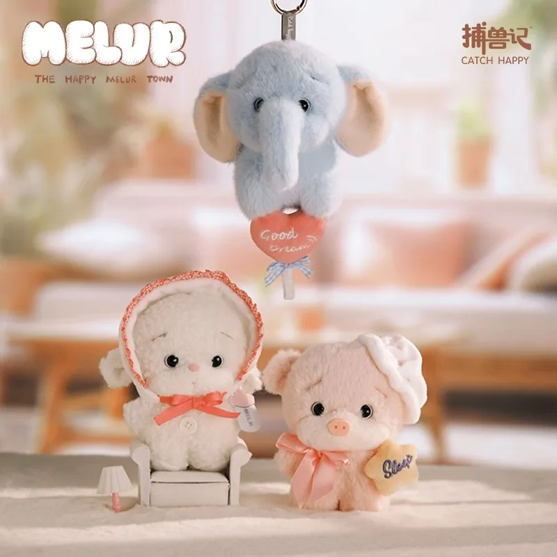 Blind Box Pendant The Happy Melur Town Cute Animals Doll Bagpack