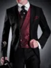 High Quality Black Men's Suits Slim Fit Formal Blazer Sets For Wedding Party Prom Custom New Arrival 3-Piece Jacket+Pants+Vest 2