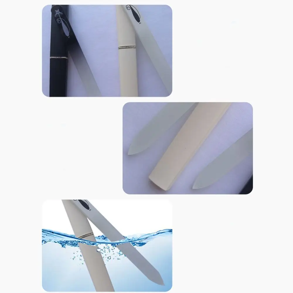 Black White Nail Salon Beauty Tools Cat Pattern Manicure Device Nail Tools Nail Art Buffer Files Nail File With Case