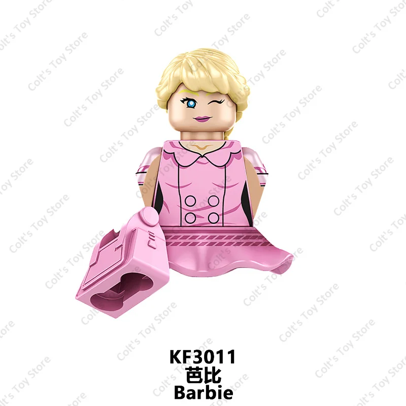 Hot Anime Barbie Mini Action Figures Classic Cartoon Dolls Model Building Blocks Friend Girls Toys Plastic Accessories Kids Gift