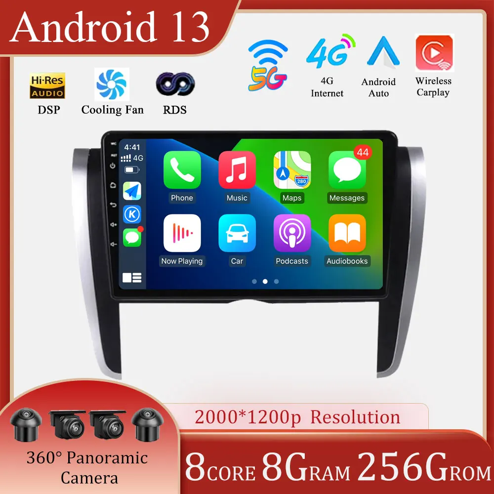 

QLED Screen For Toyota Allion T260 2007 - 2020 Android 13 Car Radio Multimedia Player Navigation GPS 4G WIFI