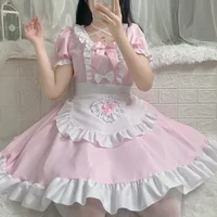 Japanese Style Maid Dress Lolita Cosplay Costume Kawaii Schoolgirl Uniform Anime Outfit Plus Size Daily Wear Cute Apron Dress
