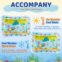 Tapis de jeu d'eau pour bébé, coussin gonflable en PVC pour nourrissons, temps du ventre, coussin d'eau pour enfants, jouets d'activité de développement pour l'éducation précoce 3
