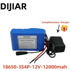 High - Capacity 12V 12Ah Rechargeable Lithium - Ion Battery Pack with BMS and Charger (3s4p)
