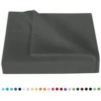 Ntbay 1800 Series Ultra Soft Microfiber Double Flat Sheet, Breathable Top Sheet with 4" Folded Edge for Excellent Skin Feel 1