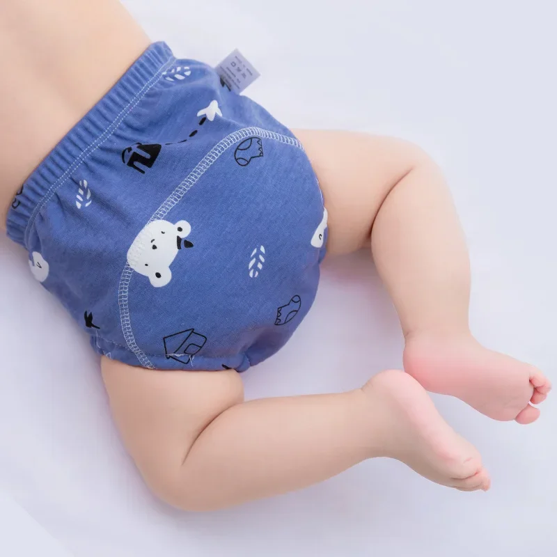 Baby Waterproof Reusable Training Pants Cute Cotton Diaper Infant Shorts Nappies Panties