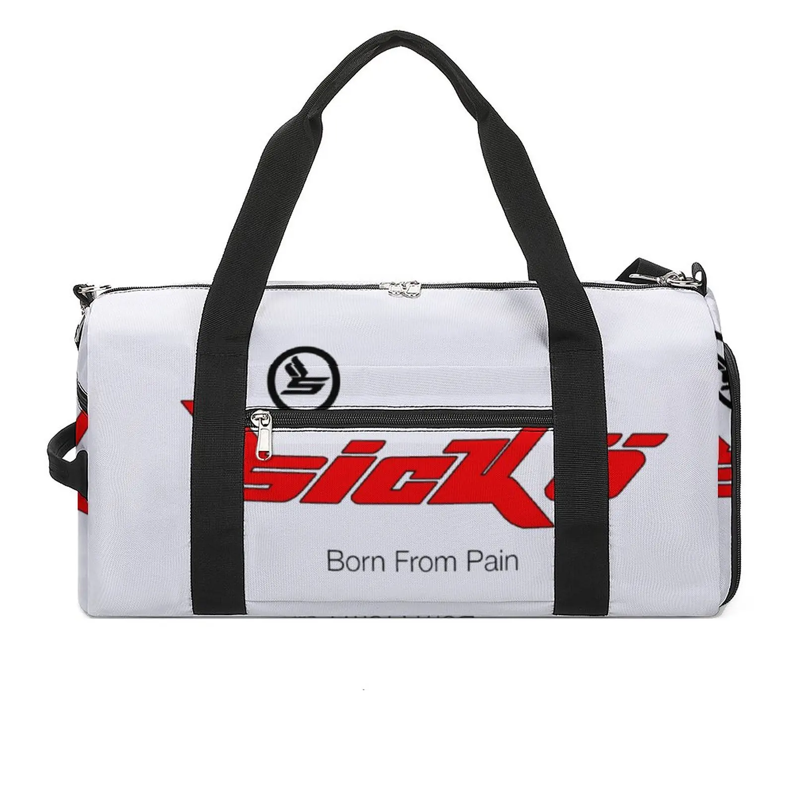

SICKO Born From Pain Gym Bag Pop Anime Outdoor Sports Bags Large Travel Design Handbag Cute Fitness Bag For Men Women
