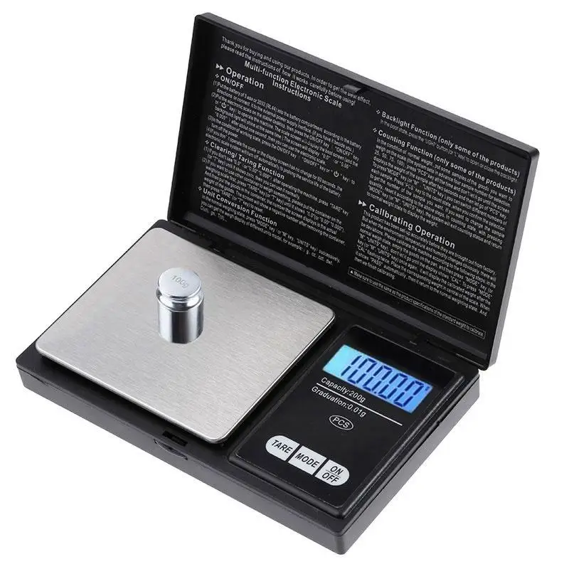 

Jewelry Scales for Gold Sterling Silver Digital Scale Gram Electronic Scales 100g/200g/300g/500g x 0.01g/0.1g Mini Pocket