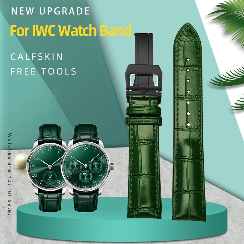 Cinturino In Vera Pelle Per Iwc Iw344207 Iw358310 Cinturino Per Orologio Da Uomo Portoghese Portofino 20Mm 21Mm 22Mm Bracciale Impermeabile