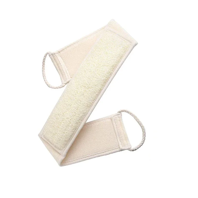 Exfoliating Loofah Back Scrubber For Shower Natural Long Handle Loofah Back Strap Washer Sponge Spa Body Skin Brush CleaningTool 4