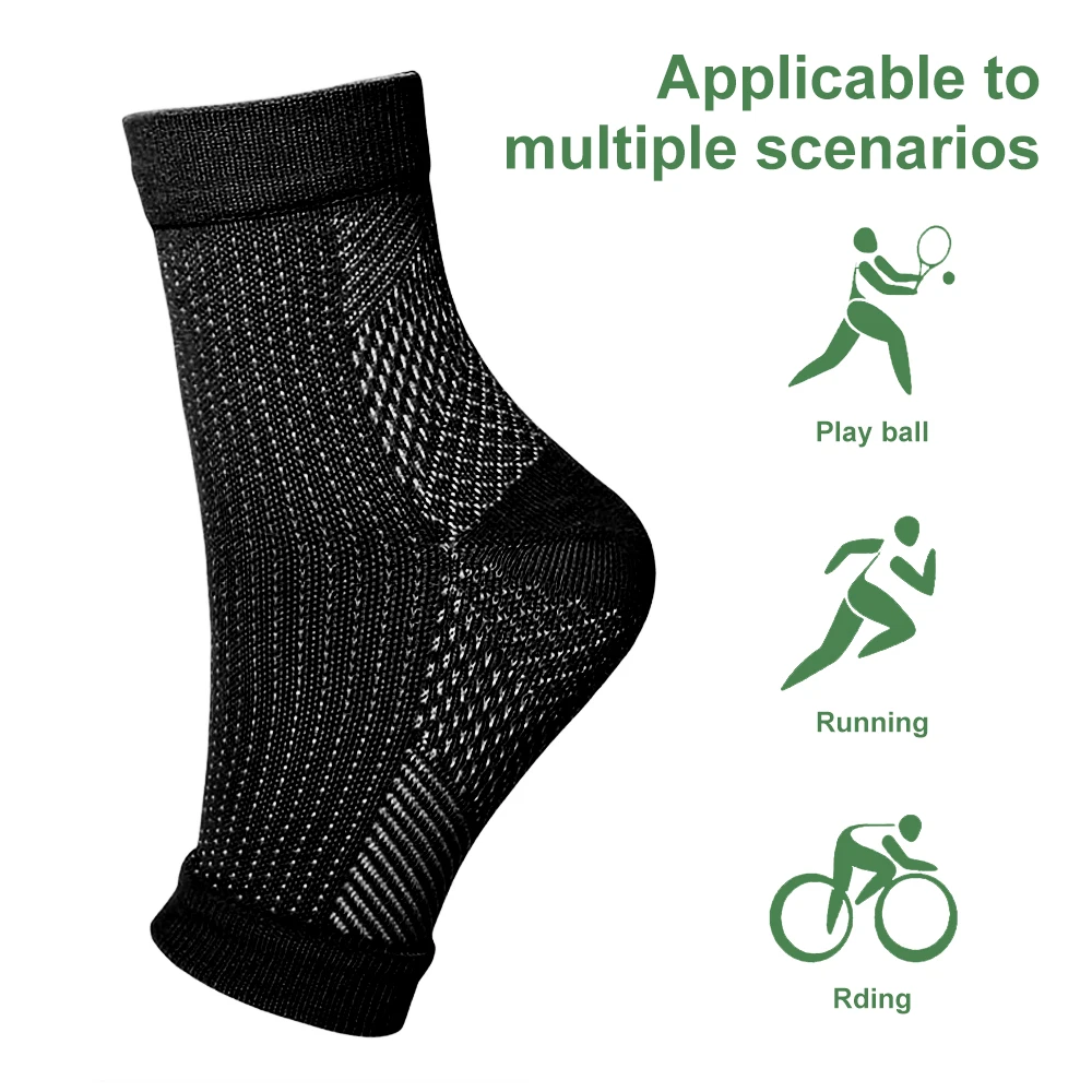 Neuropathy Socks Ankle Protector Anti Fatigue Compression Foot Sleeve Support Brace Socks 1Pair Exercise Sports Protective Gear