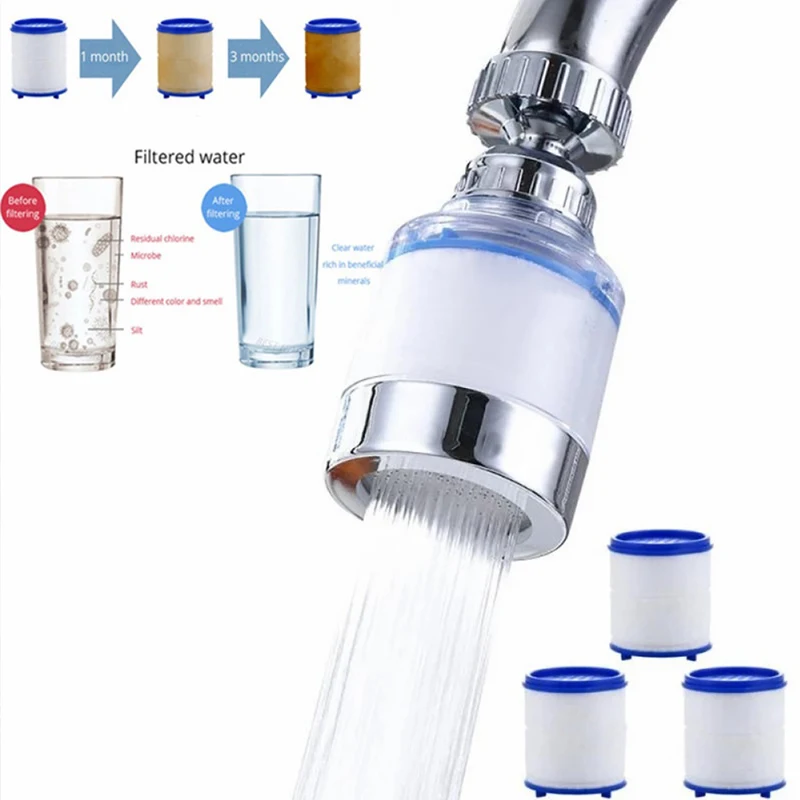 Faucet Water Filter Faucet Water Filter Remove Chlorine Heavy Metals Filtered Showers Head Soften For Hard Water Bath Filtration Purifier