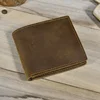 Crazy Horse Leather Short Wallet For Men Male Vintage Purse Wallet Card Holder Coins Purse Retro Fashion Men Wallet Dropshipping 3