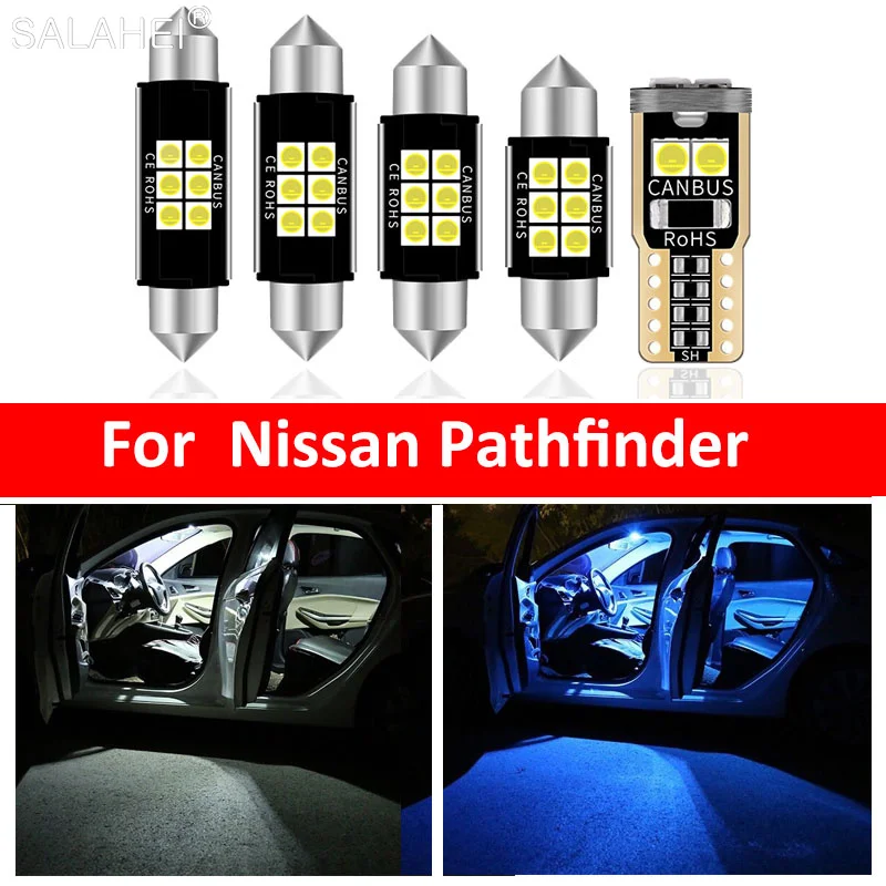 

12 шт., белые автомобильные фотолампы для Nissan Pathfinder 2005-2012