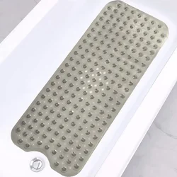 Large Non - Slip PVC Bath Mat with Suction Cups - Safety Shower and Bathtub Mat, 40x100cm - 400MMx1000MM (Transparent grey)