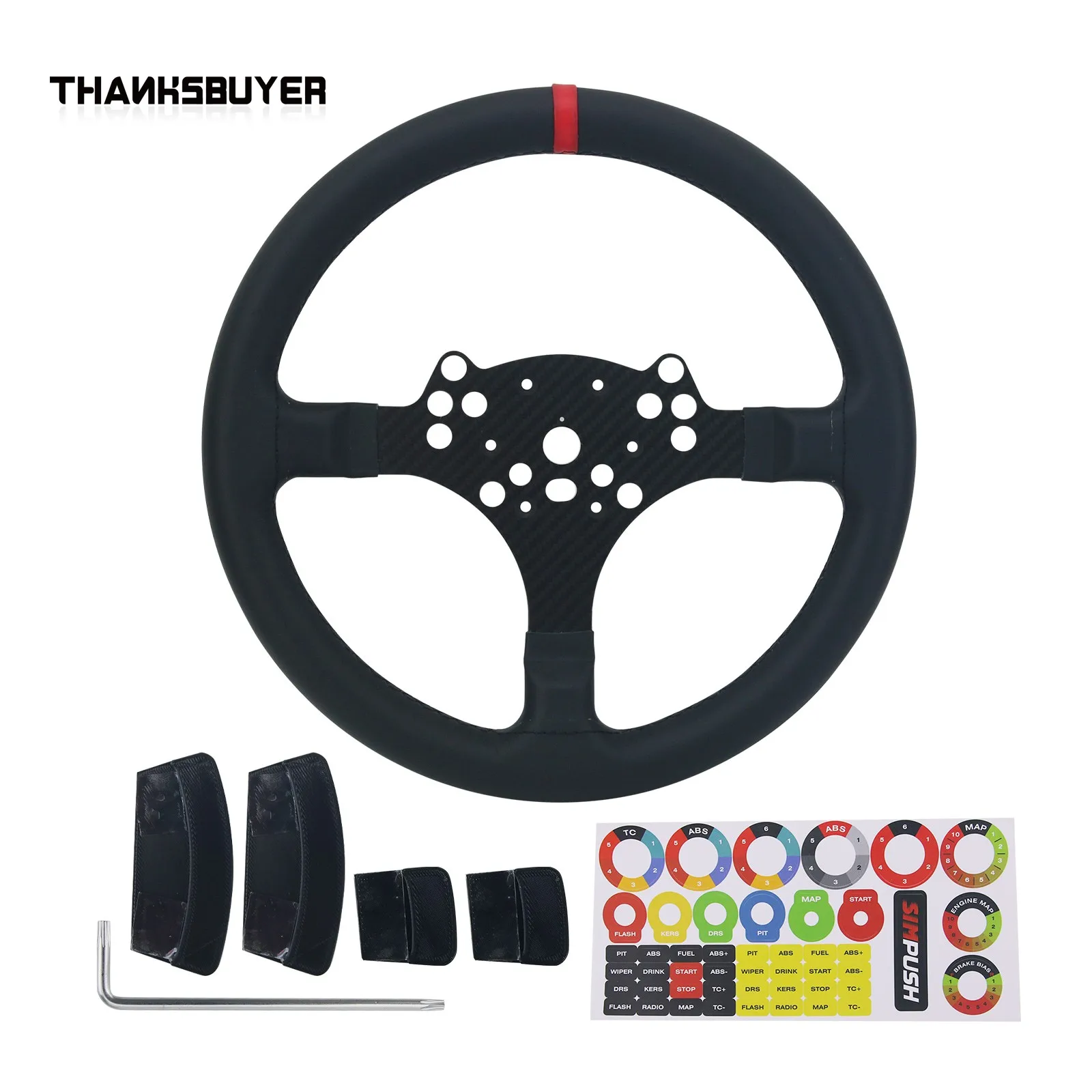 Simmelh 12.2 "13 Pollici Volante Mod Modifica Ruota Sim Per Fanatec Clubsport Mozzo Universale V1/V2 Per Pxn V10