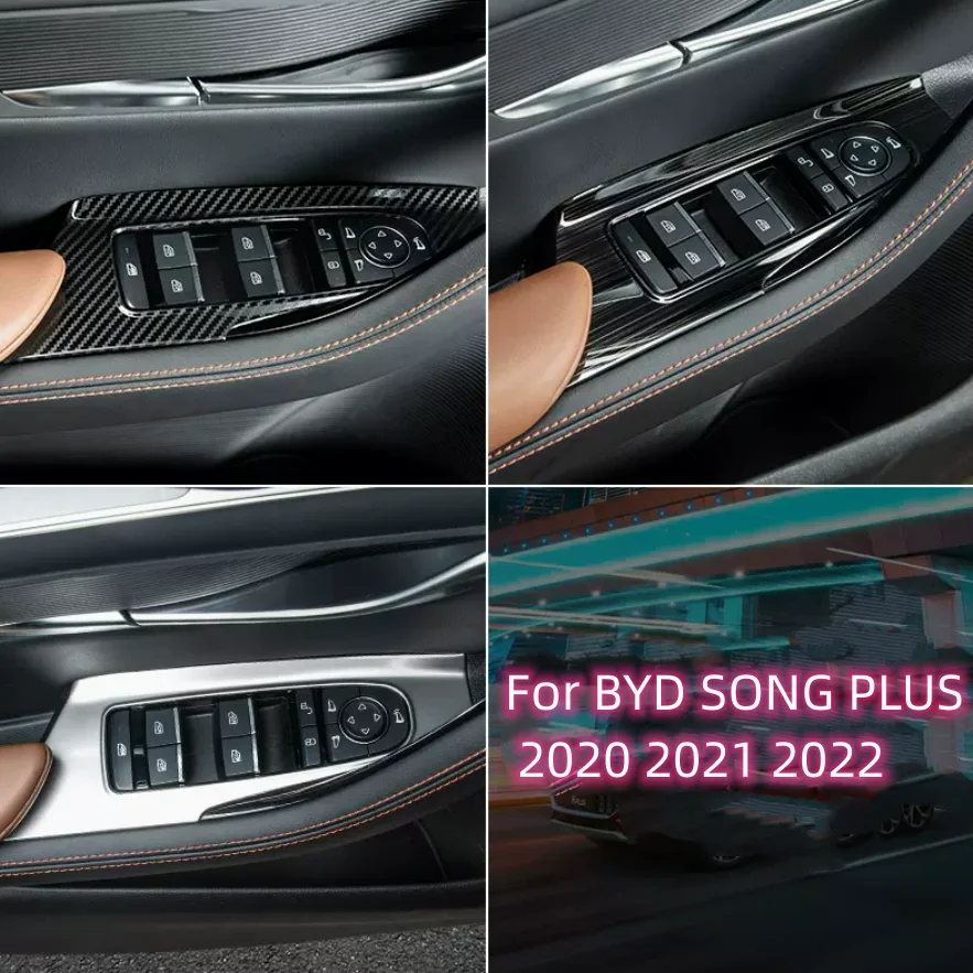 

Для BYD SONG PLUS 2020 2021 2022 аксессуары для интерьера дверь подлокотник оконный выключатель Защитная панель Крышка отделка