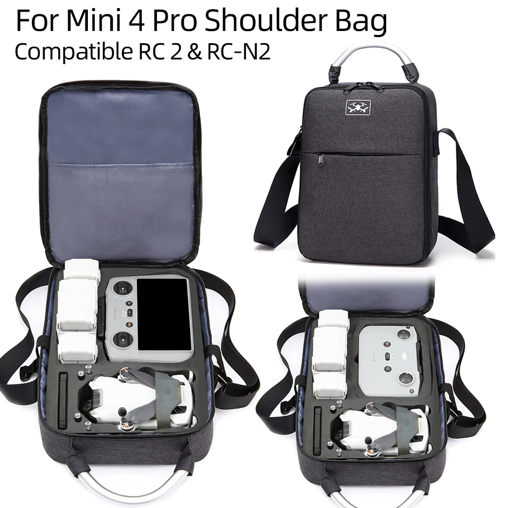 Drone Accessories Drone Storage Bag Drone Storage Case Camera Shoulder Bag Shoulder Bag for DJI Mini 4 Pro Portable for DJI RC2/ RC-N2 Remote Control