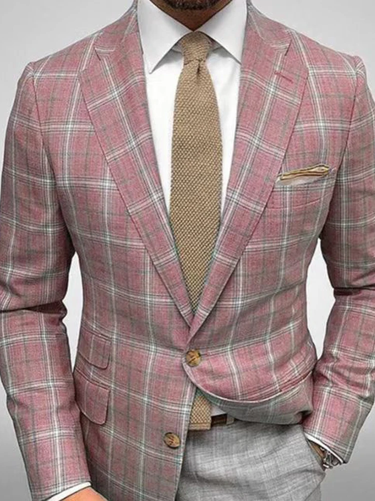 Blazer Jacket Men Tailor-made Suits Single Breasted Skinny Jackets England Style Blazer Coats