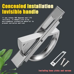 All-Match Invisible Embedded Rotating Handle Japanese Tatami Concealed Chest of Drawer Door Drawer Handle Drawer Handles