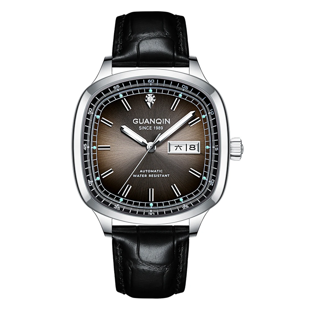 GUANQIN Mens Mechanical Watches Top Brand Luxury Automatic Watch For Men Stainless Steel Waterproof Sports Mens Wristwatch Clock