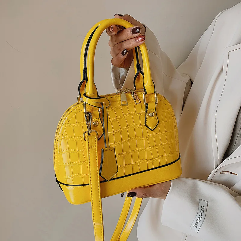 Stone Pattern Women Top Handle Bags Luxury Designer Handbag