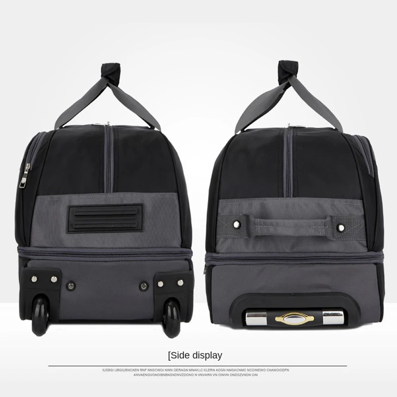 Rolling Luggage Trolley Travel Trolley Bags with Wheels for Men Women