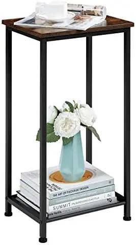 

Tall Side Table - 28.75" H Telephone Table High End Table w/Storage Shelf for Corner Living Room Bedroom Entryway and Office