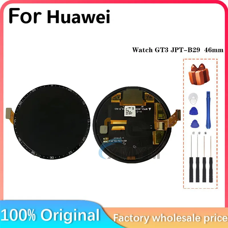 화웨이 워치 GT 3 LCD 디스플레이 및 터치 스크린, 화웨이 워치 GT3 JPT-B29 LCD 디스플레이, 아몰레드 디스플레이, 46mm
