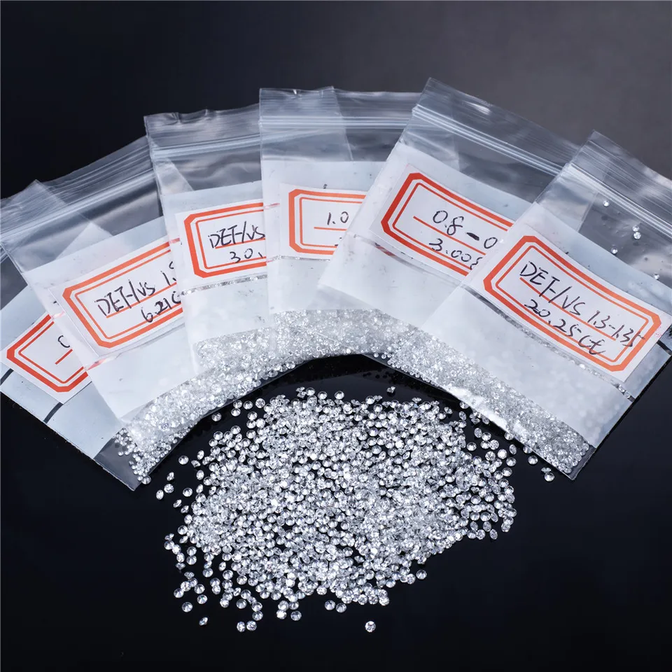 Lot De 10 Diamants Bleus VVS1 0.8 Mm Rond Brillant - Coupe Chic, Traités, Origine Afrique