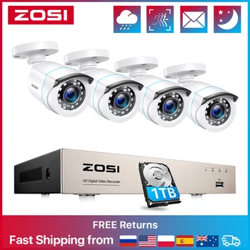 CCTV 시스템 8CH H.265 + 5MP 라이트 HD-TVI DVR 키트 1080p 2MP 홈 보안 야외 야간 투시경 카메라 비디오 감시 키트