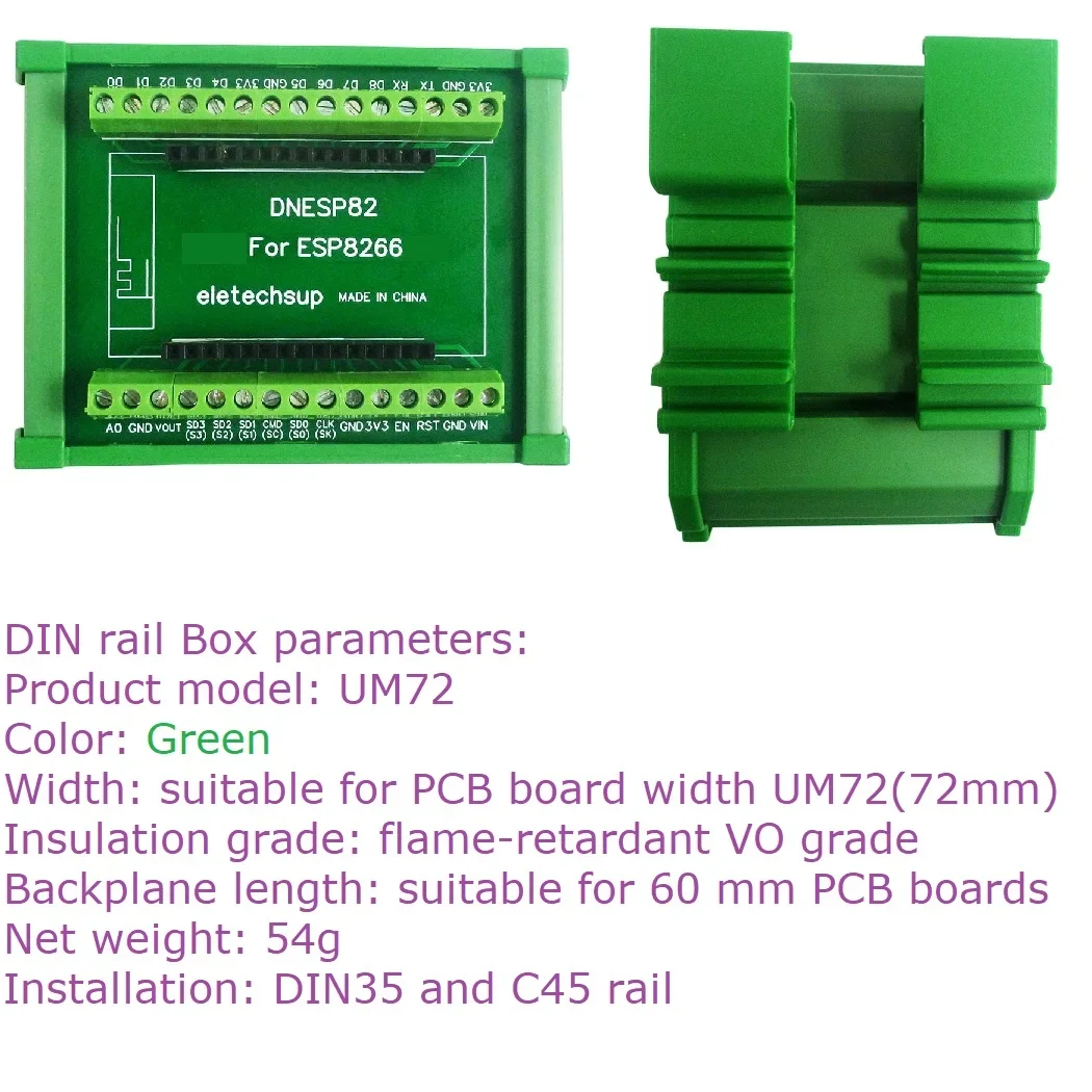 【Tech-savvy】 2.4G NodeMcu Lua WIFI ESP8266 GPIO DIN Expansion Board for ...