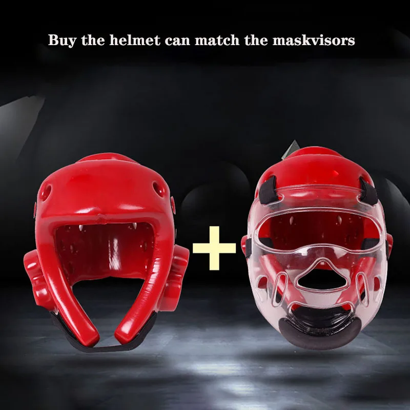 Eight-piece Set Taekwondo Equipment Helmet Kickboxing Armor Guantes De Boxeo WTF Foot Gloves Game Equipment Capacete