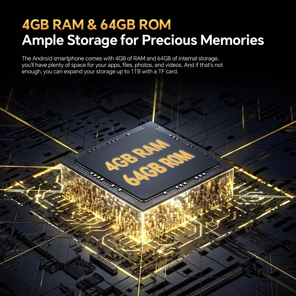 Oukitel WP23 Rugged Mobile Phone 6.52 Inch 4GB+64GB 13MP Rear Camera Android 13 Cellphone 10600mAh Battery Smartphones