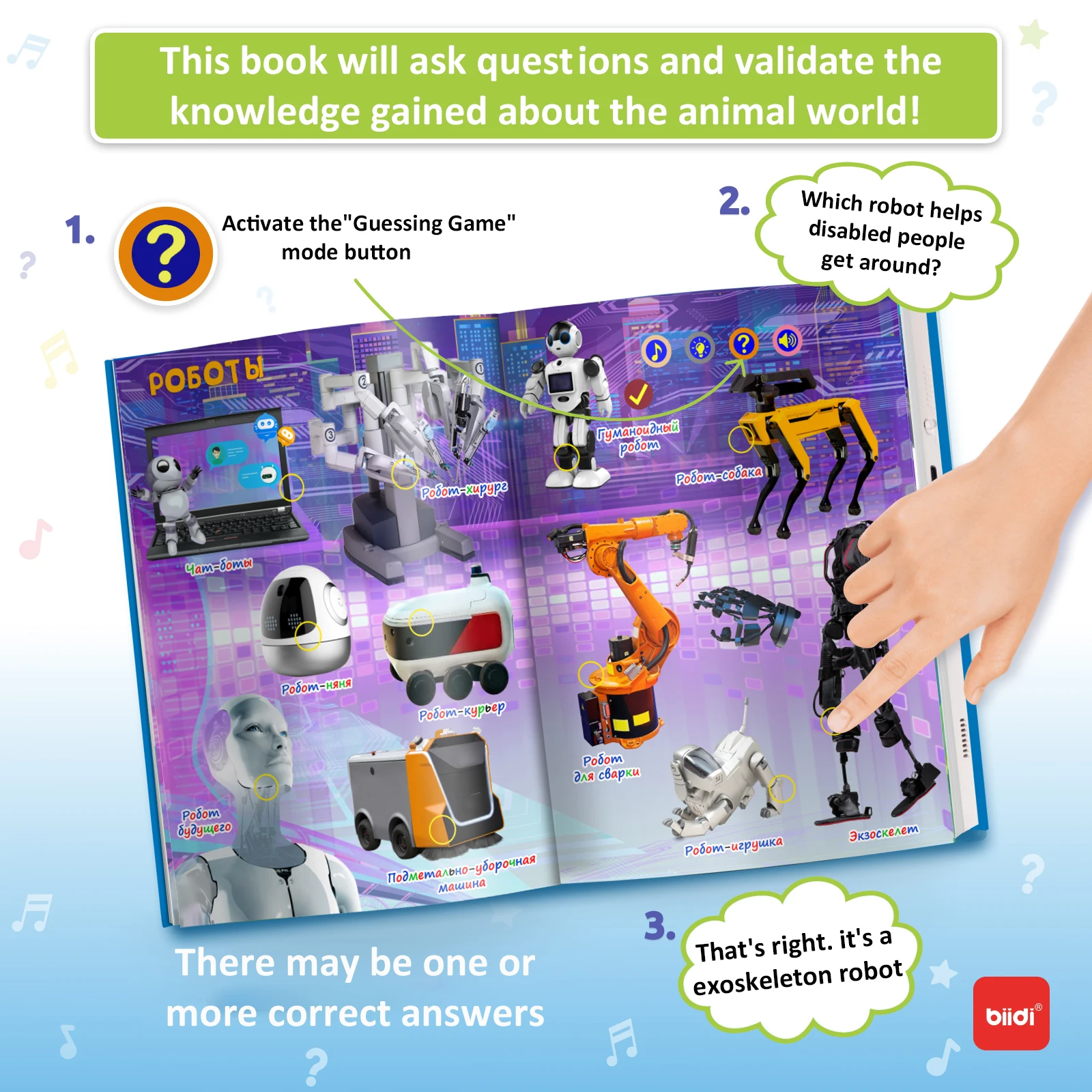 English Point Reading Books Children's Early Educational Toys Montessori Smart Multifunctional Book For Toddler Learning English 5