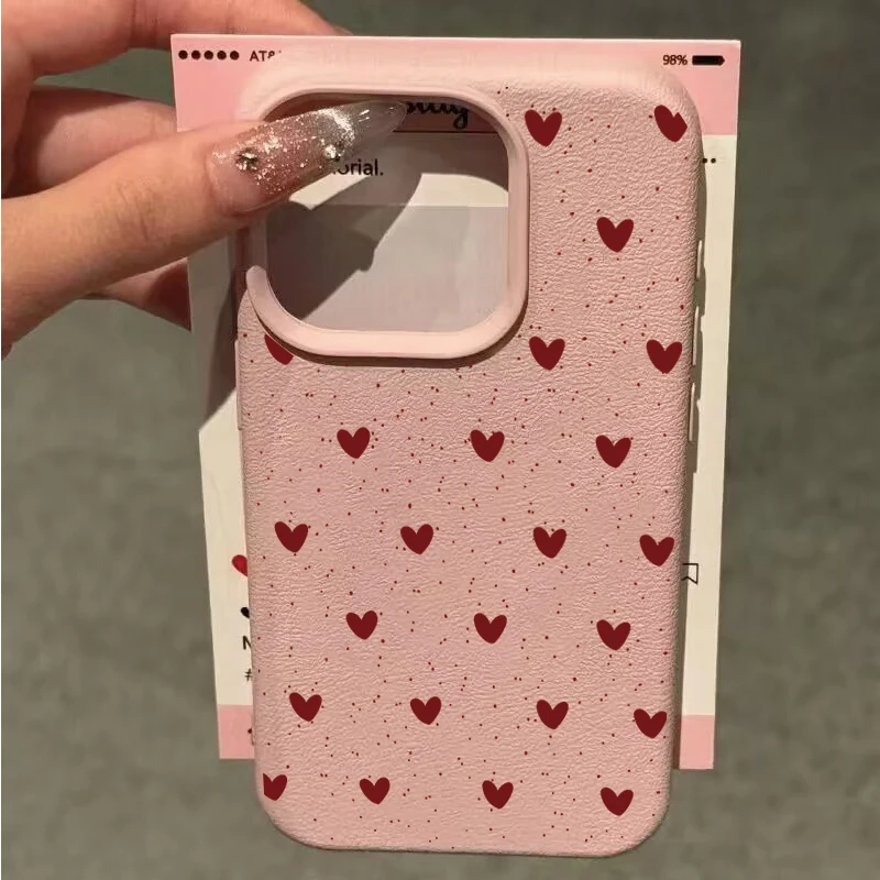ตัวเลือกสินค้า เคสซิลิโคนลายดอกไม้และหัวใจ สำหรับ iPhone