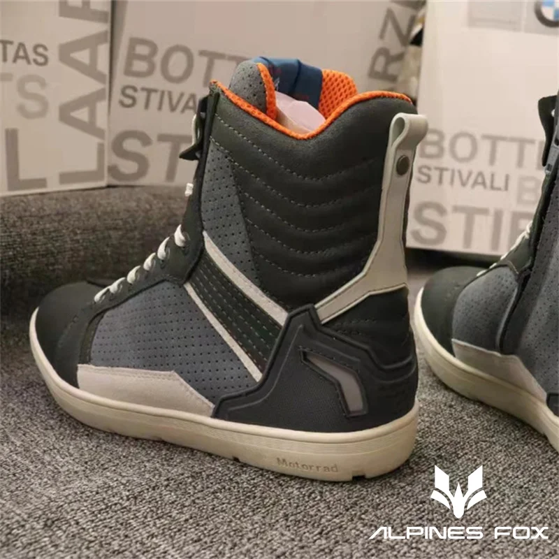 Motorcycle Riding Shoes for Motorrad Men's Motorbike Riding Ankle Type Protective Boots Four Seasons Motorcycle Shoes