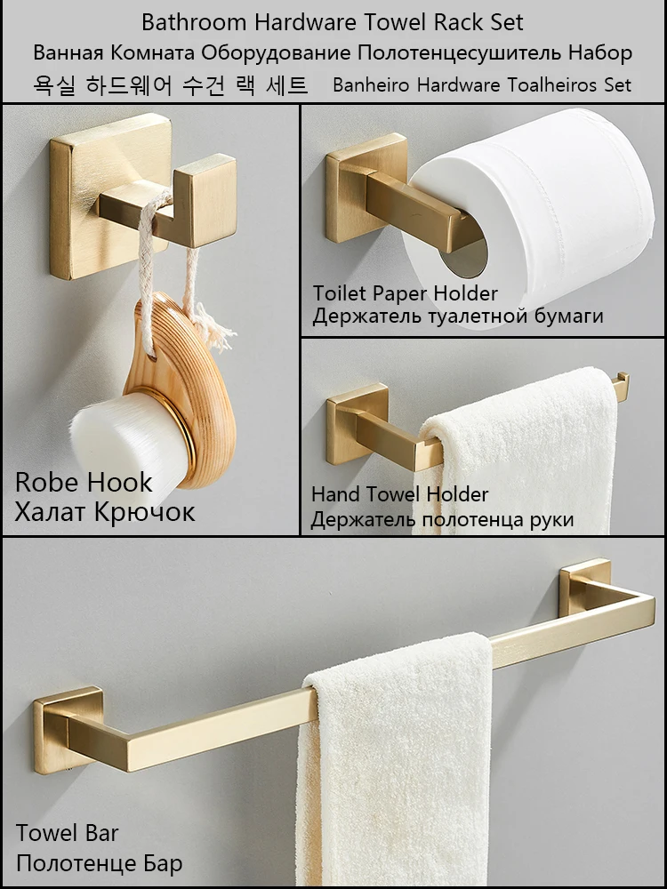 Luxo Preto Banheiro Hardware Set, Cabide Doméstico,
