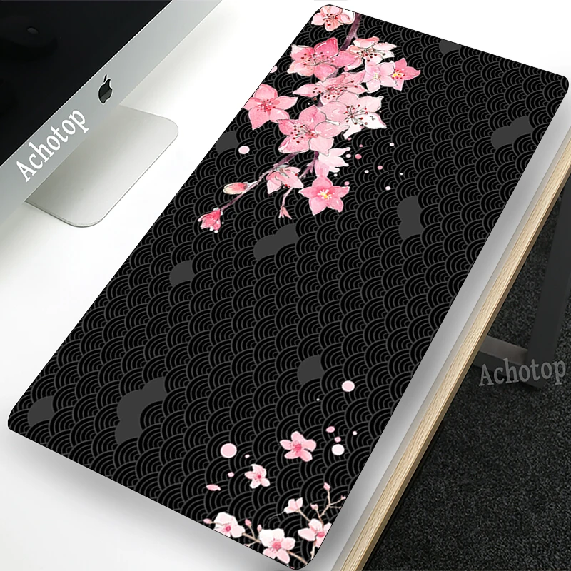 thumbnail image 1 of Alfombrilla de ratón para juegos con flor de cerezo rosa, 1000x500, alfombrilla de ratón para ordenador, alfombrilla grande para ratón XXL, alfombrillas de escritorio Kawaii para jugadores de PC, 1 of 5