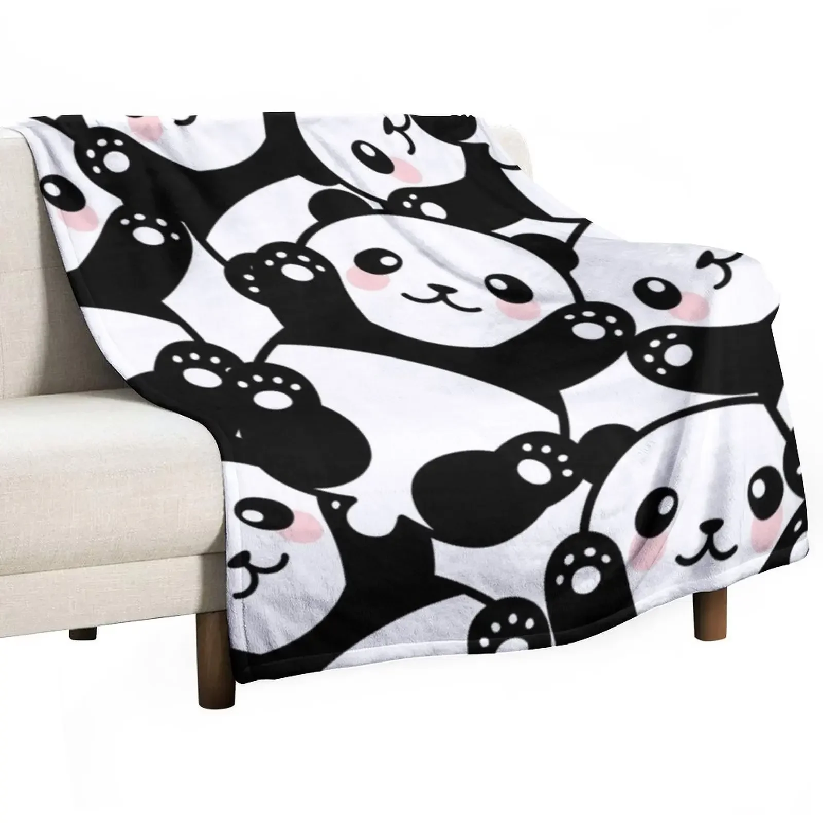 

pandas Throw Blanket christmas gifts Multi-Purpose bed plaid Blankets