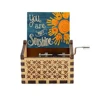 You Are My Sunshine Music Box, Wooden Carving Color Printing Hand Crank Music Box, Birthday Presents, Valentine's Day Gifts 2