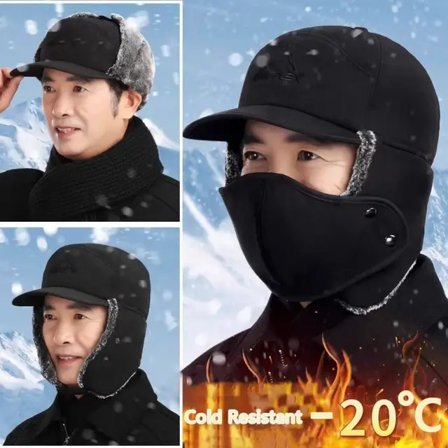 Cappello Invernale Uomo Con Paraorecchie - Maglia Elastica Antivento Per Sport E Moda - Foto 3