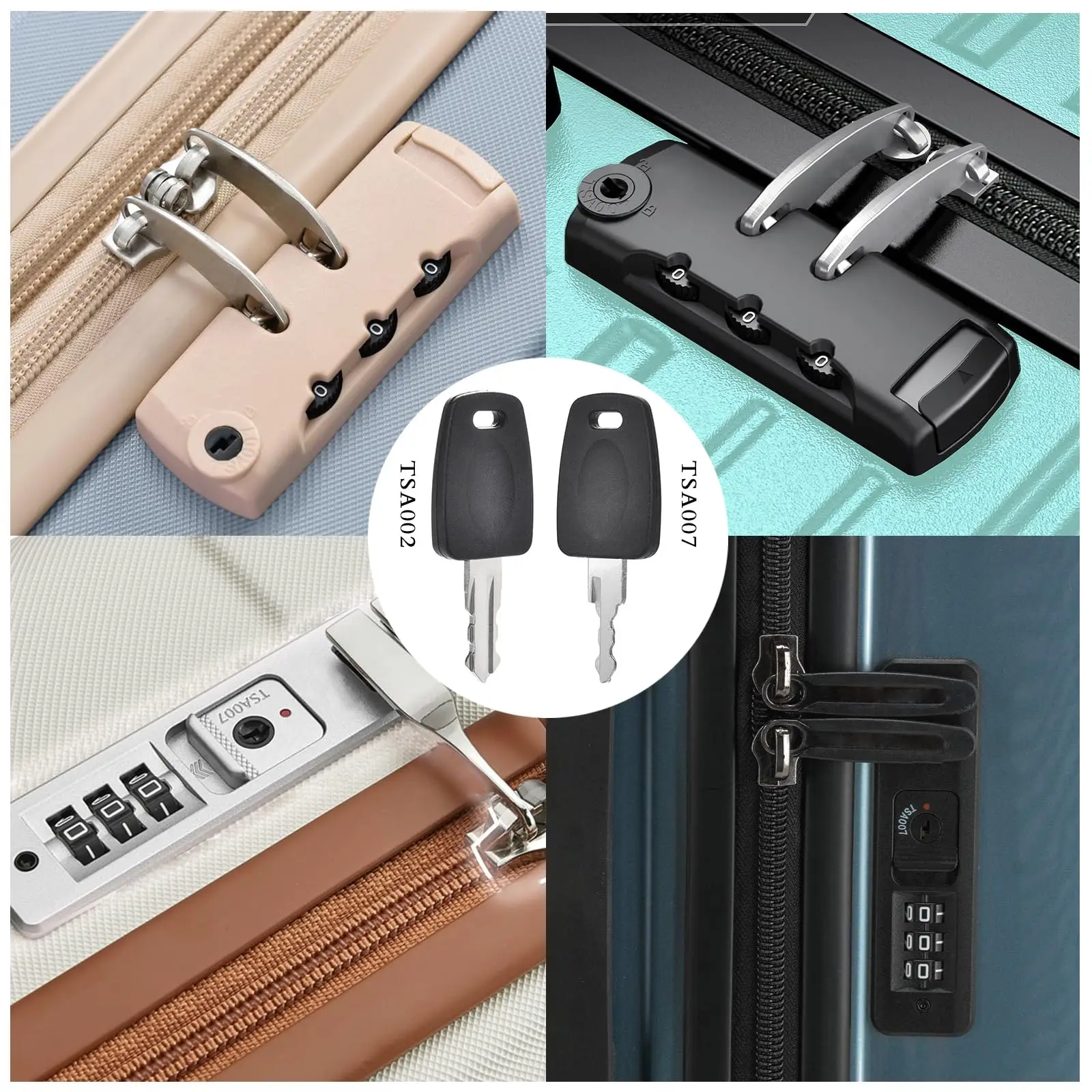 2 Keys for TSA007 TSA002 Master Luggage Keys Universal Approved TSA007 TSA002 Luggage Suitcase Password Locks lock key blanks