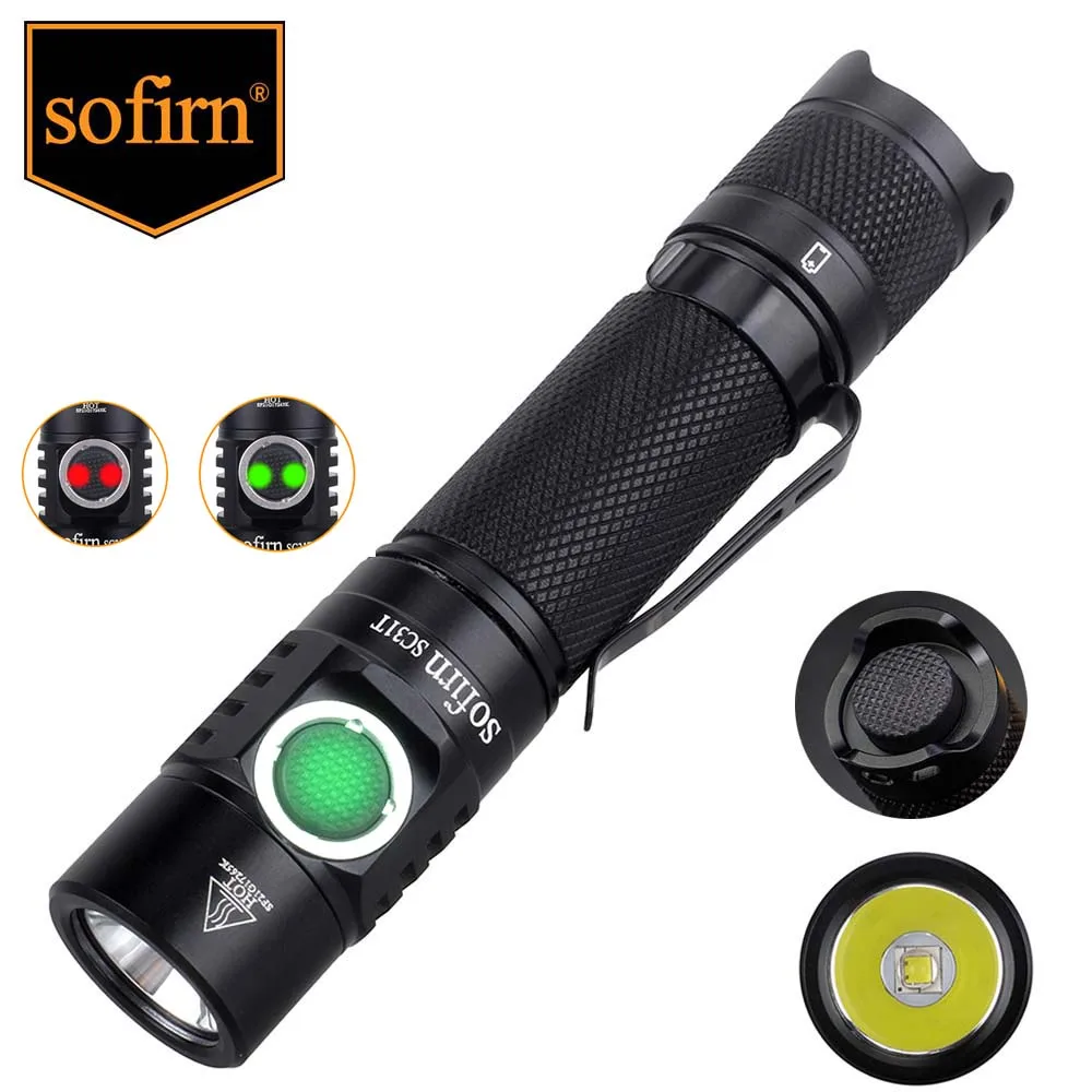 

Sofirn SC31T SST40 LED Flashlight 2000lm Rechargeable 18650 Flashlights USB C Powerful Torch Outdoor Lantern for Hunting/Fish