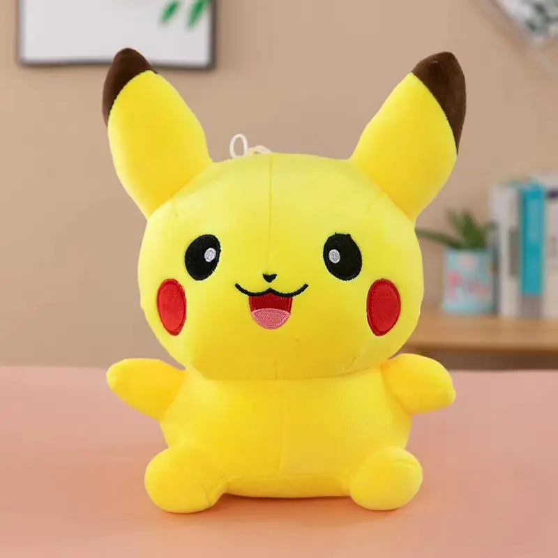 

Pokemon Kawaii Pikachu Stuffed Toys Cartoon & Cute Anime Plush Dolls Throw Pillow Birthday Gift For Kids Boys Home Decoration