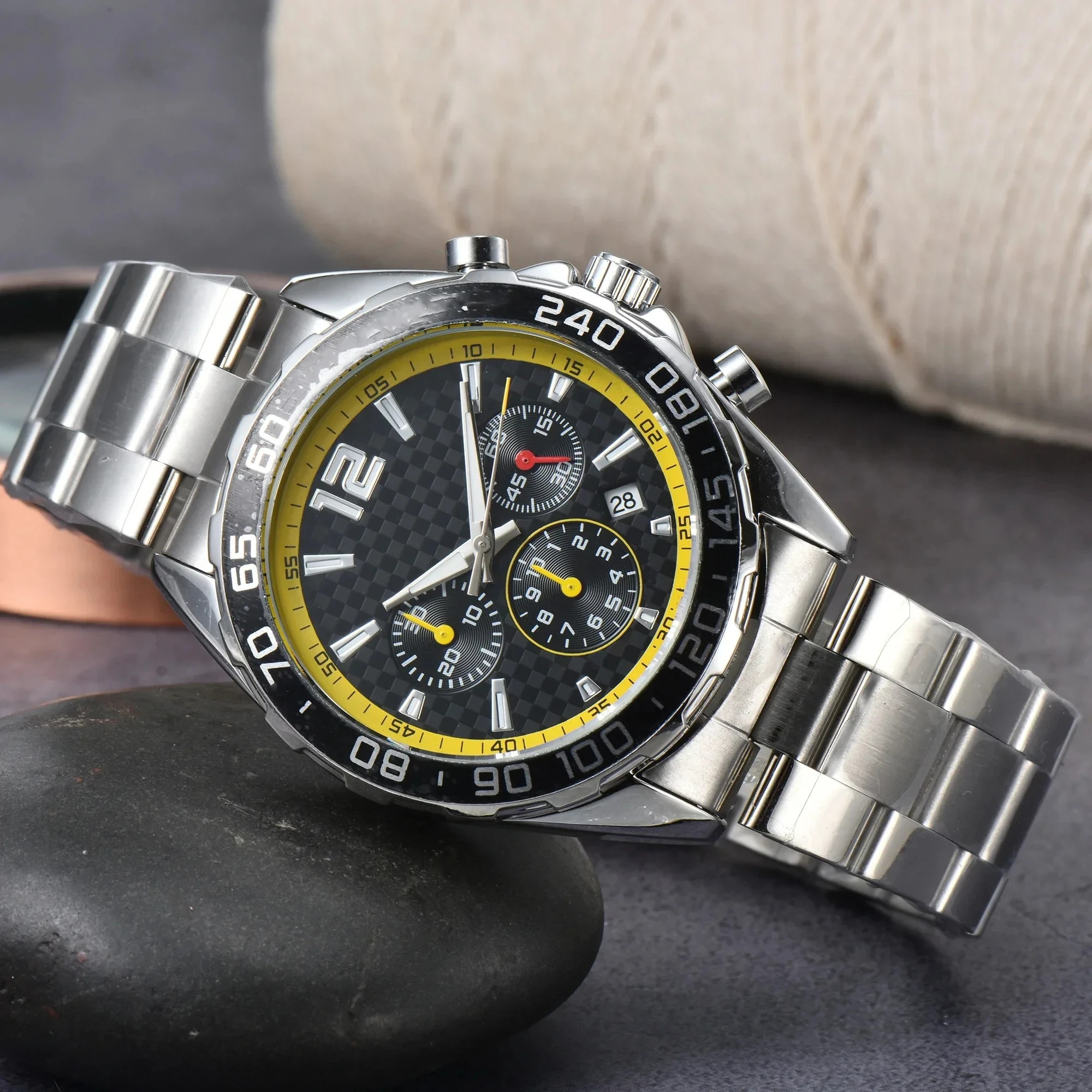 Sport Design 2024 Custome Brand Luxury Quartz Watches for Men Automatic Date Steel Wristwatch High Quality Hot AAA Male Clocks