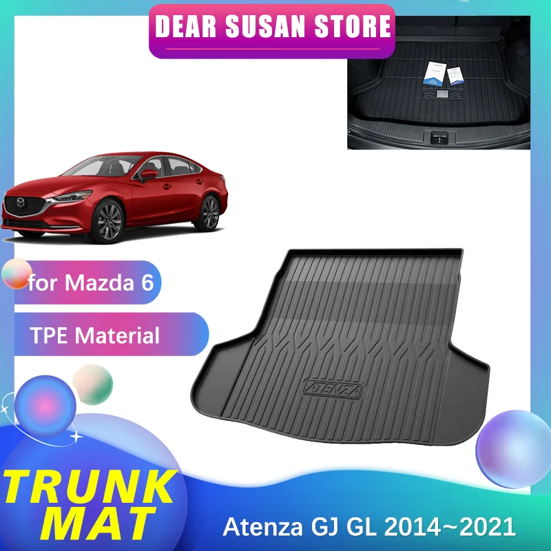 

Car Special Mat for Mazda 6 Sedan Atenza GJ GL 2014~2021 Auto Waterproof Floor Pad Rear Trunk Space Decoration Rug Accessories