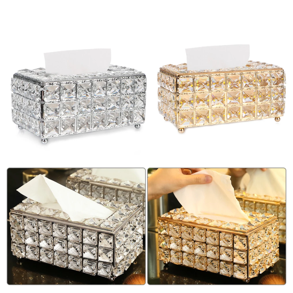 

Napkin Dispenser Square Crystal Cube European-style Tissue Box Bedroom Office Hotel Cafe Coffee Bar Napkin Box Wholesale