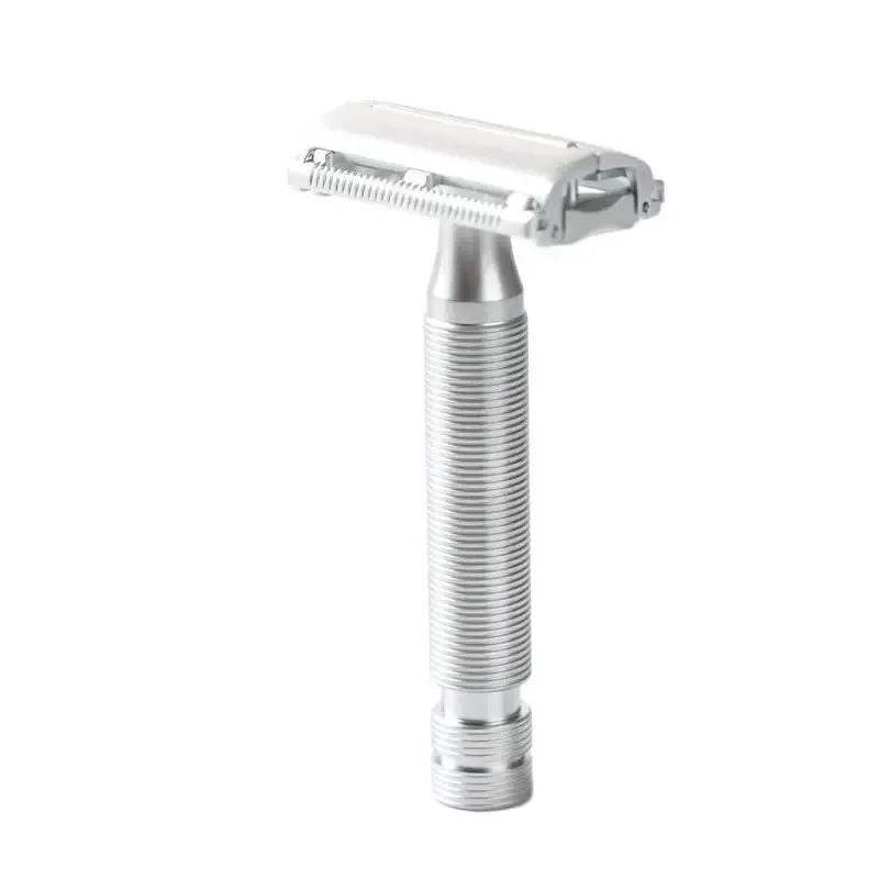 Yaqi Monarch Matte Chrome Color Safety Razor Zinc Alloy Razor Head And Aluminium+Brass Handle Lightweight Durability Razor